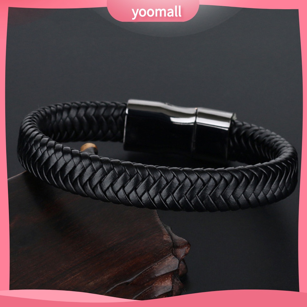 Vòng Đeo Tay Giả Da Kiểu Dáng Vintage Thời Trang Cho Nam