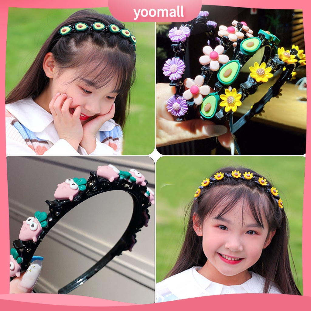 Băng Đô Cài Tóc Đính Hoa Phong Cách Hàn Quốc Xinh Xắn Cho Bé Gái