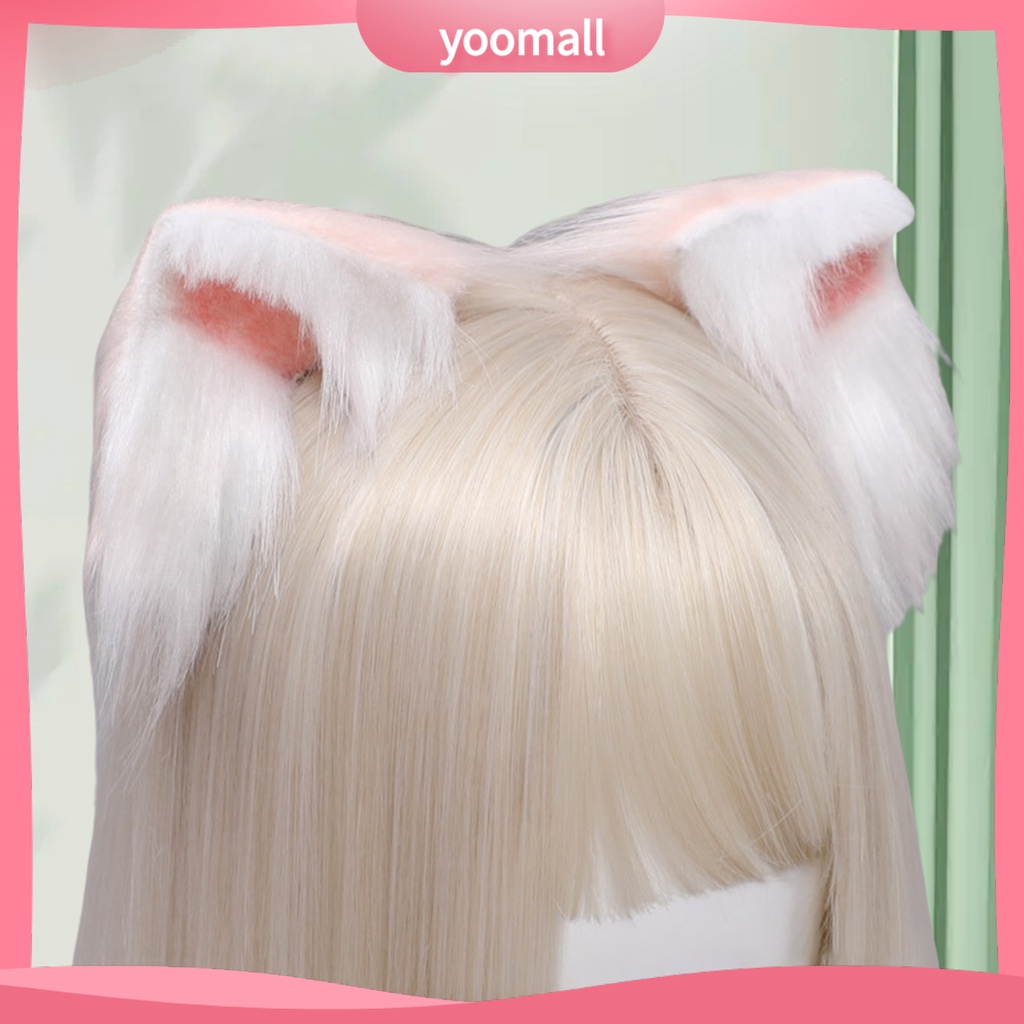 1 Cặp Kẹp Tóc Hình Tai Mèo Bằng Lông Nhung Dễ Thương Xinh Xắn