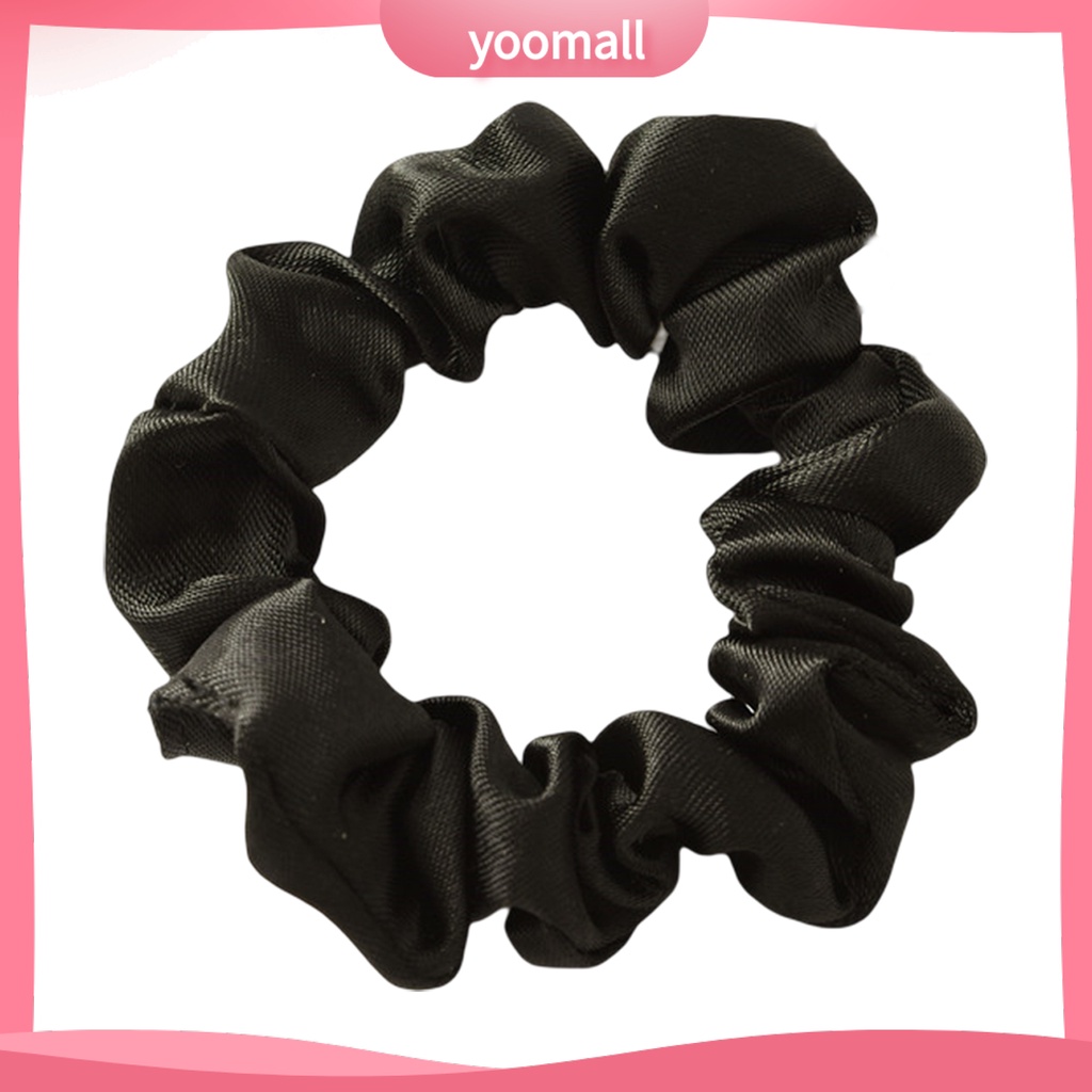 Bộ 2 Dây Buộc Tóc Co Giãn Chống Rơi Màu Trơn Xinh Xắn