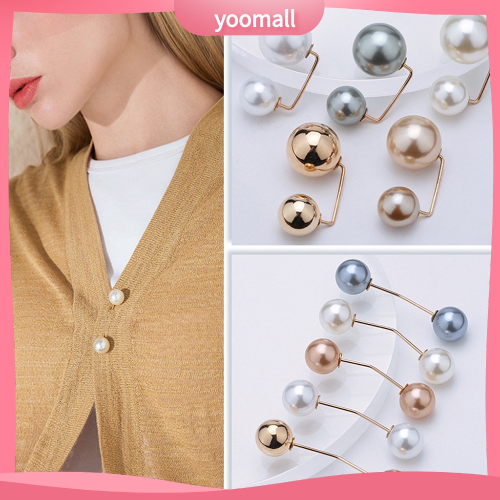 [YM] Trâm Cài Áo Cố Định Quần Áo Đính Ngọc Trai Nhân Tạo Duyên Dáng Đơn Giản Cổ Điển