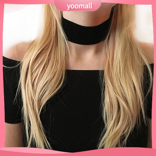 Vòng Cổ Choker Dây Nhung Đen Đơn Giản Phong Cách Gothic Cổ Điển Dành Cho Nữ