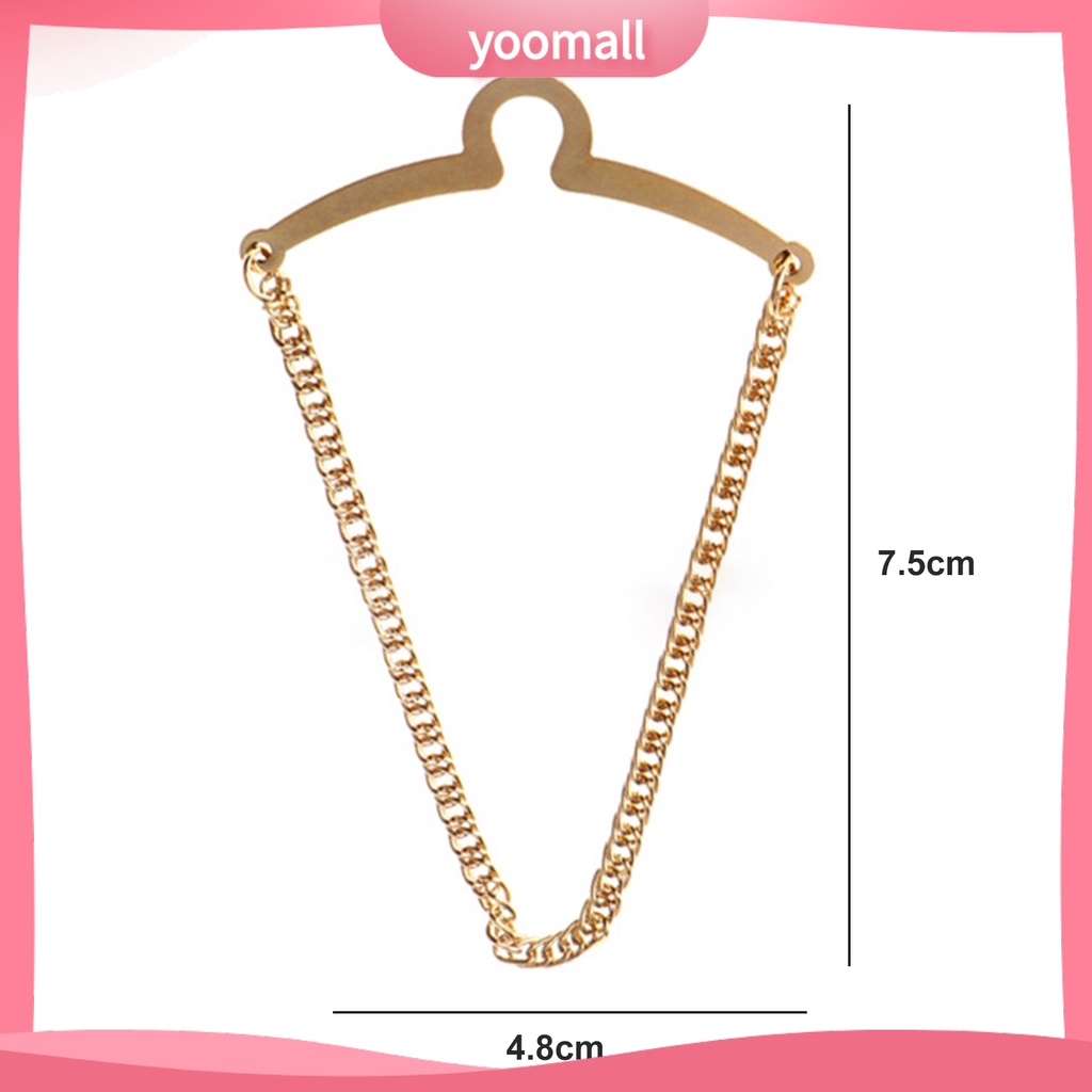 [YM] Kẹp Cà Vạt Dạng Chuỗi Kẹp Cố Định Không Độc Hại Chống Rỉ Sét Phù Hợp Với Tất Cả Các Loại Trang Phục Cho Nam