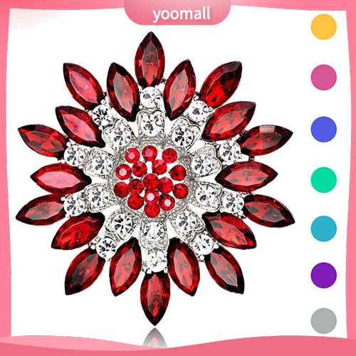 Ghim Cài Áo Hình Hoa Đính Đá Pha Lê Thời Trang Cho Nữ