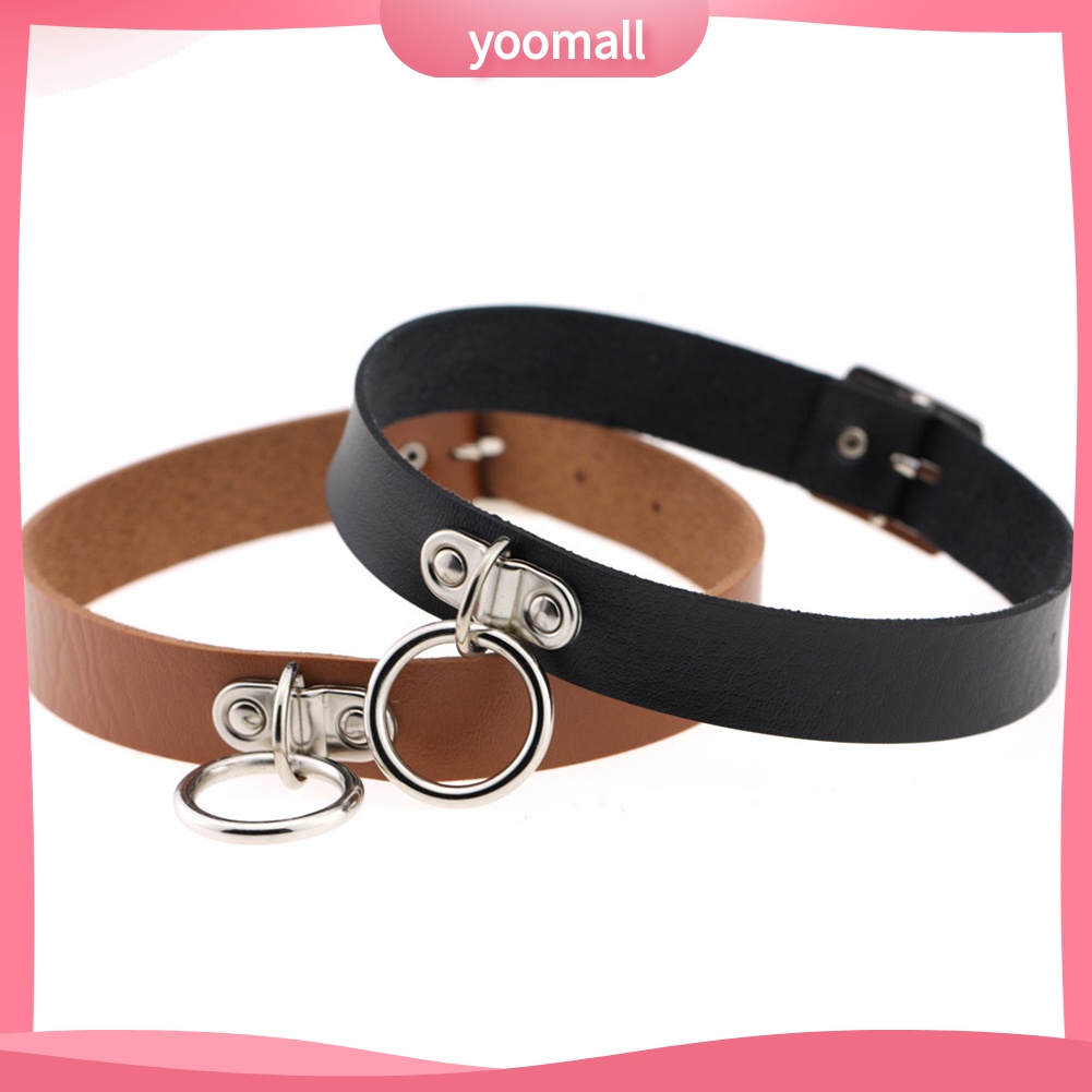 Vòng Cổ Choker Da Giả Đính Đinh Tán Trái Tim Phong Cách Harajuku