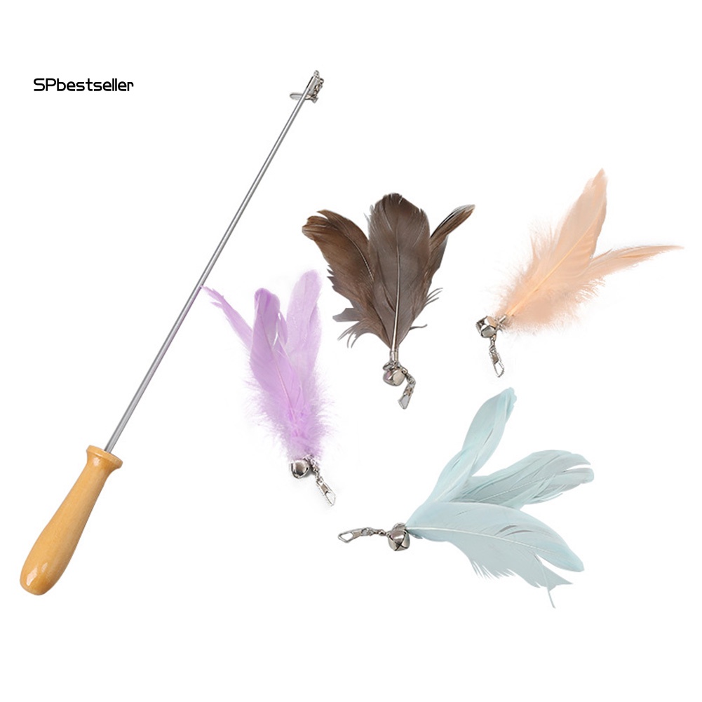 Set 5 Cây Lông Vũ Có Chuông Thay Thế Dành Cho Mèo Cưng