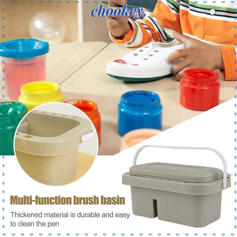 CHOOKEY Xô Đựng Cọ Vẽ Bằng Nhựa 16 Ngăn Siêu Bền Tiện Dụng
