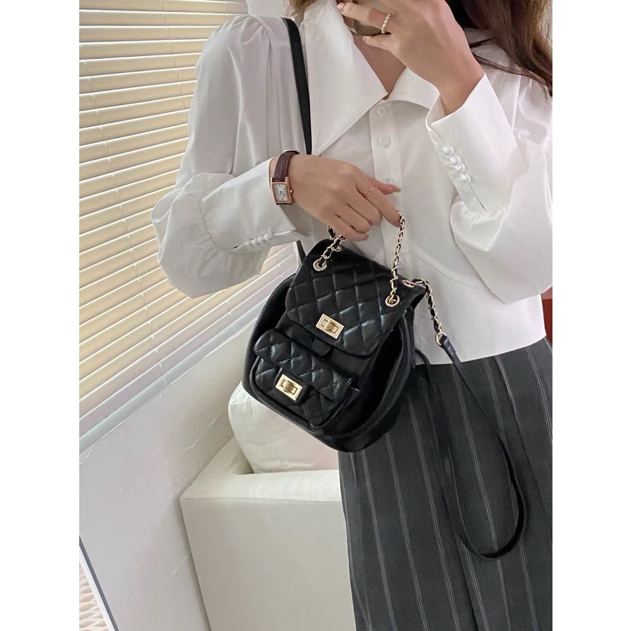 Ba Lô Mini Phong Cách Vintage Hàn Quốc Mới Cho Nữ