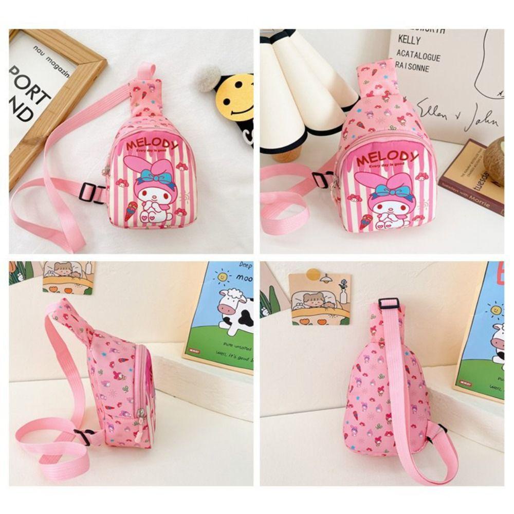Túi Đeo Chéo Ngực Hình cinnamoroll kuromi melody Dễ Thương Cho Bé
