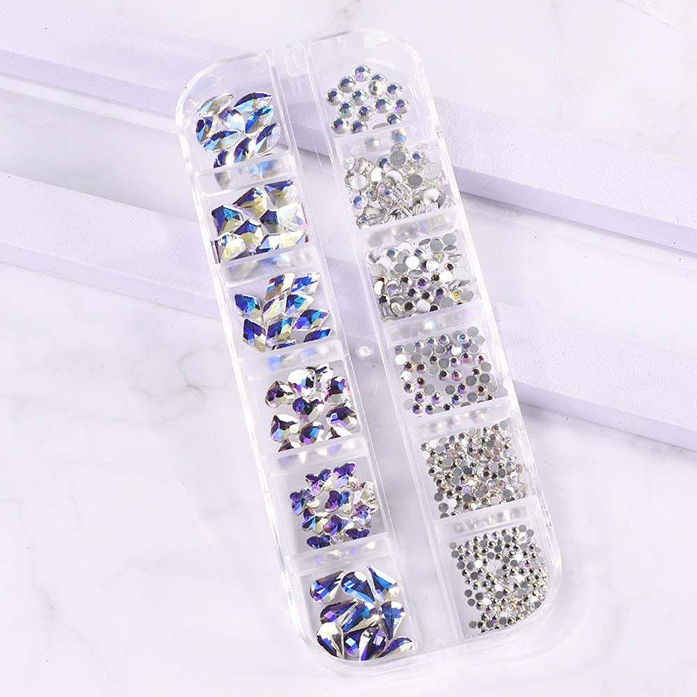 ANEMONE Phụ Kiện Đính Đá 3D Nhiều Hình Dạng Trang Trí Móng Tay Cho Nữ