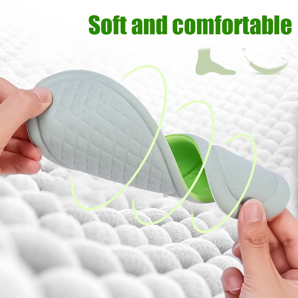 1 Cặp Đệm Lót Giày Bằng Xốp Nano Lưới Siêu Mềm Thoáng Khí Thoải Mái Có Thể Thay Thế Cho Nam Và Nữ