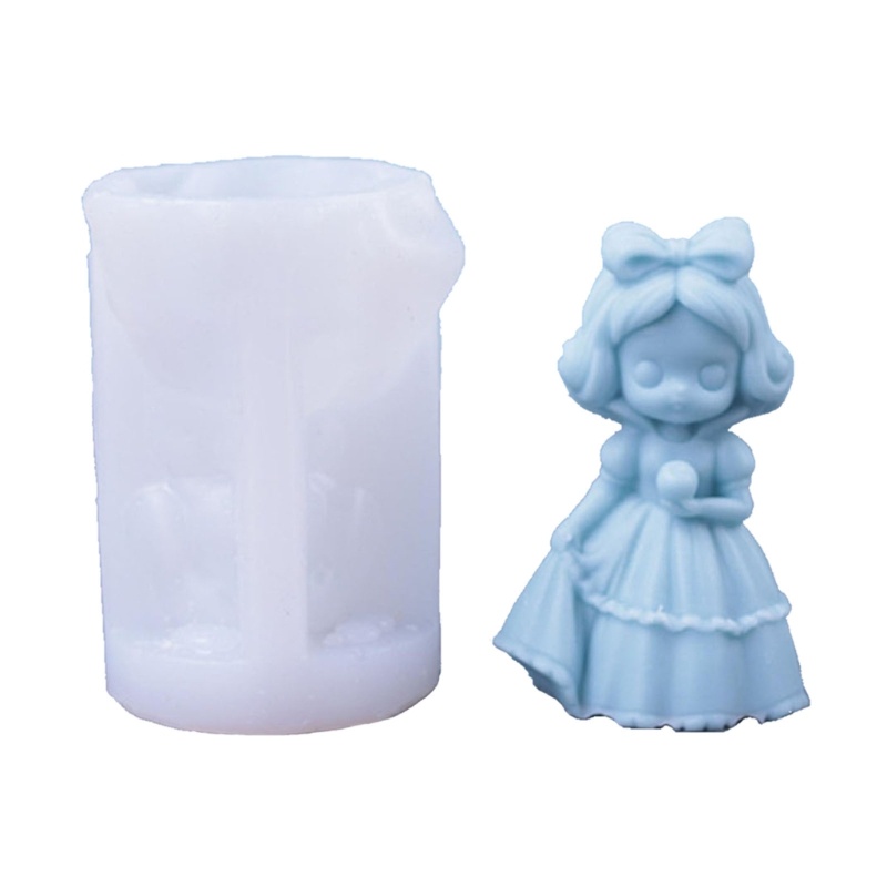 Khuôn Làm Nến Hình Búp Bê Công Chúa Gypsum Bằng Nhựa Resin DIY