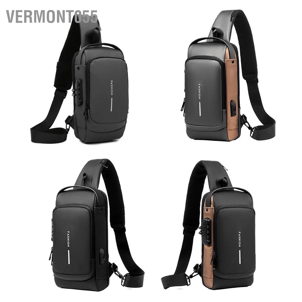 Vermont055 Password Sling Ba lô Chống Trộm Túi Đeo Ngực Đi Xe Đạp Đa Năng Cho Nam Máy