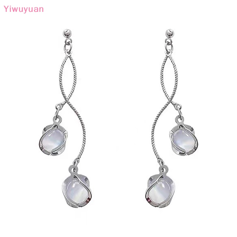 Khuyên Tai Nữ Dáng Dài Bằng Đồng Tổng Hợp Đính Đá Quý Thời Trang Mới