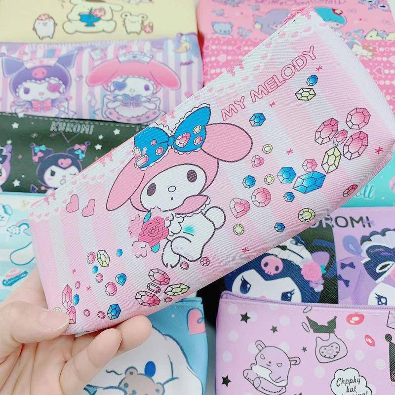 ⚡VẬN CHUYỂN NHANH⚡⚡ Hộp Bút Sanrio My Melody Kuromi Cinnamoroll Hộp đựng Bút Chì Trường Học Cho Bé Trai Bé Gái Hộp đựng Bút Chì Màu Kẹo đơn Giản, Dung Lượng Lớn