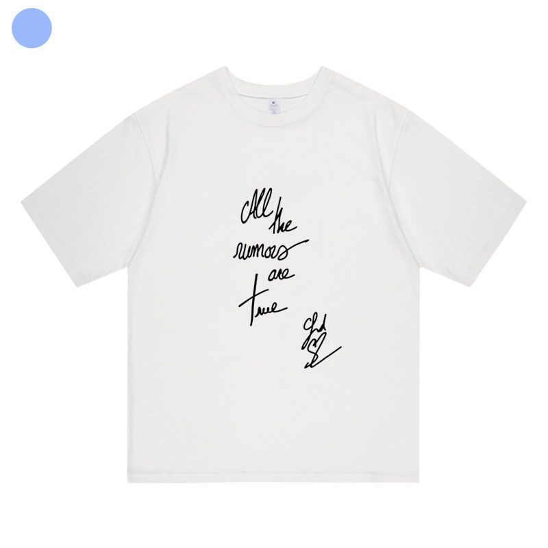 Kpop TXT YEONJUN BEOMGYU Soobin Cổ Tròn Cotton T Tay Ngắn Cotton T Casual Top Nam / Nữ Áo Sơ Mi Cặp Đôi