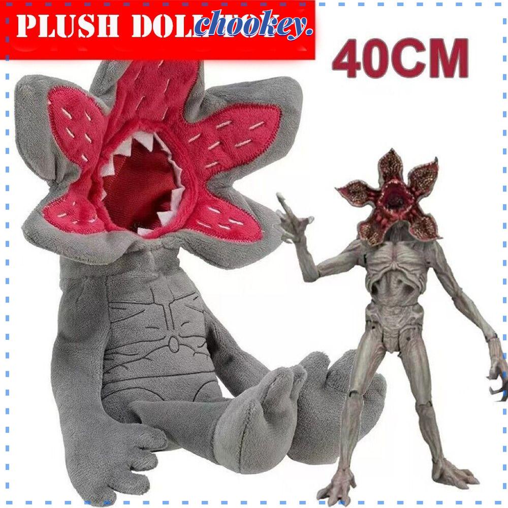 CHOOKEY Thú Nhồi Bông Hình Demogorgon Màu Xám Và Đỏ Mềm Mại Đáng Yêu