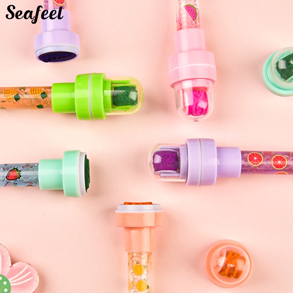 Bút Bi Nhựa Họa Tiết Dễ Thương Có Đèn Và Bong Bóng