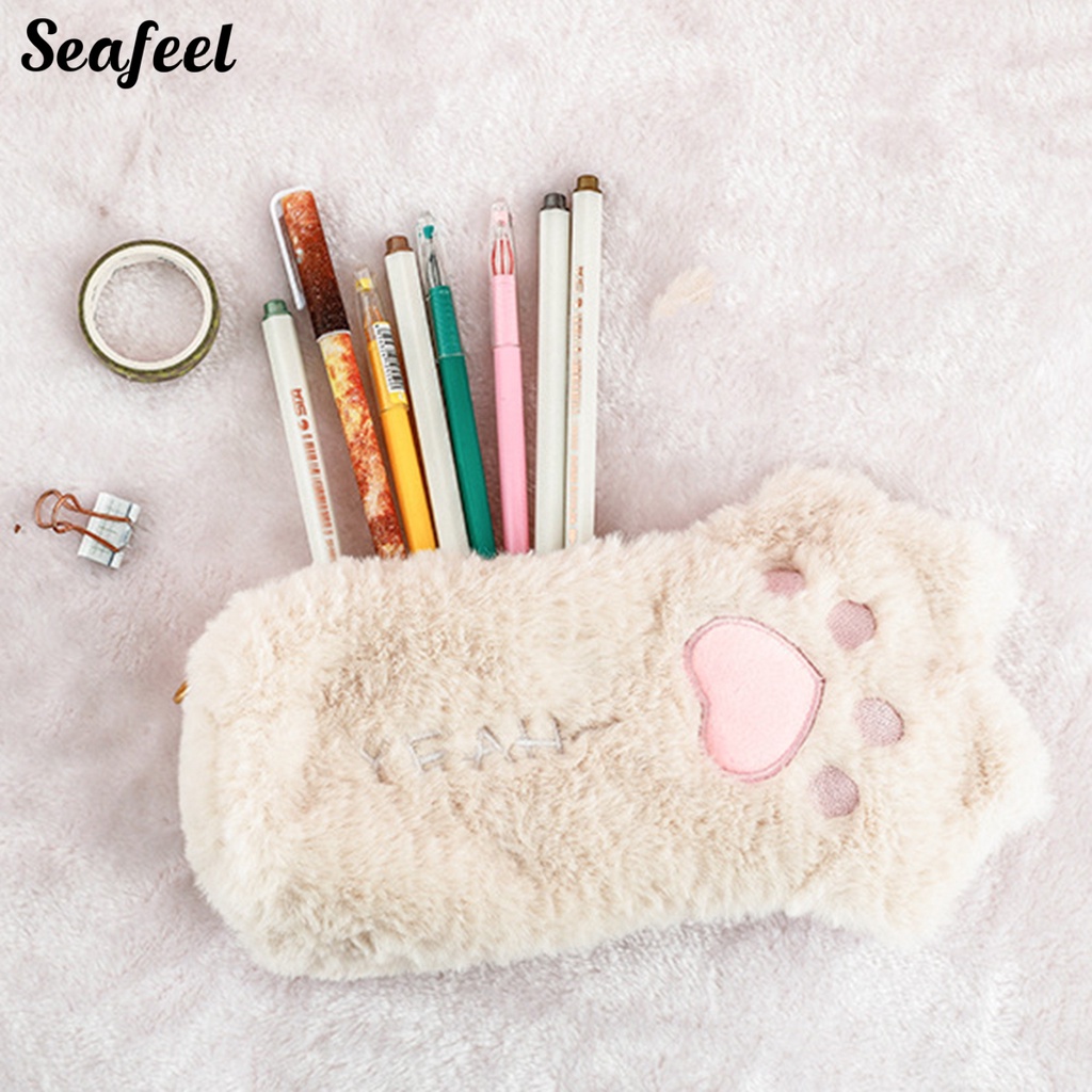 Túi Đựng Bút Chống Bụi Hình Chân Mèo Hoạt Hình Dễ Thương