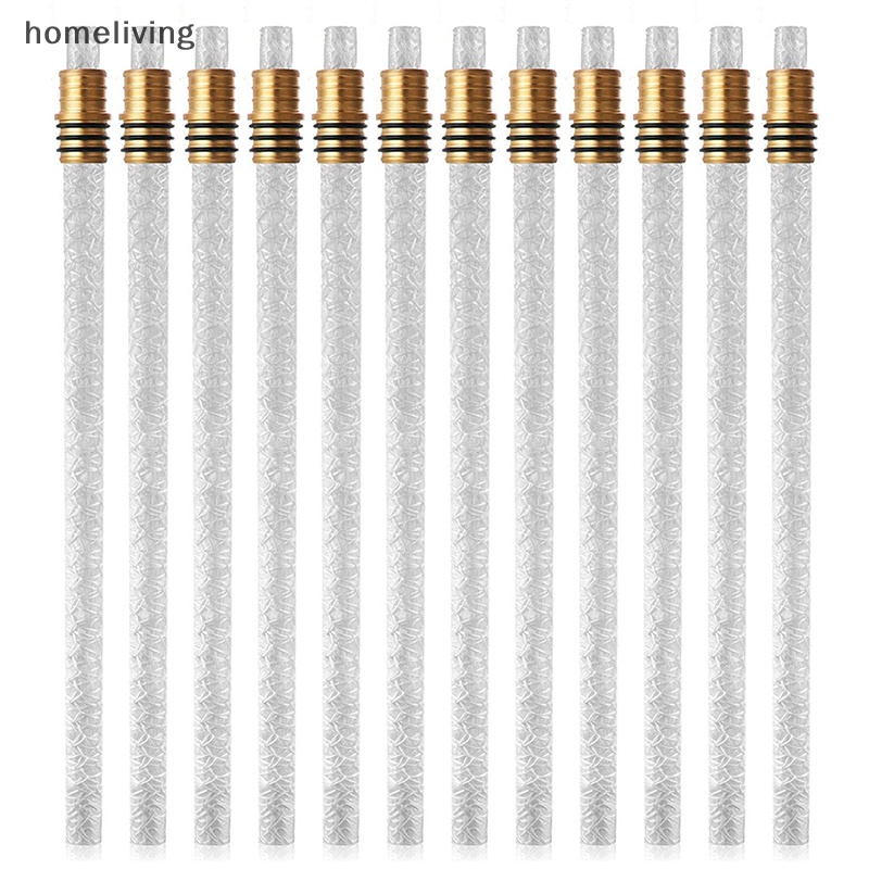 Bộ 12 Dây Bấc Tròn Bằng Sợi Thủy Tinh Dùng Làm Đèn Dầu / Đèn Lồng / Đèn Dầu DIY