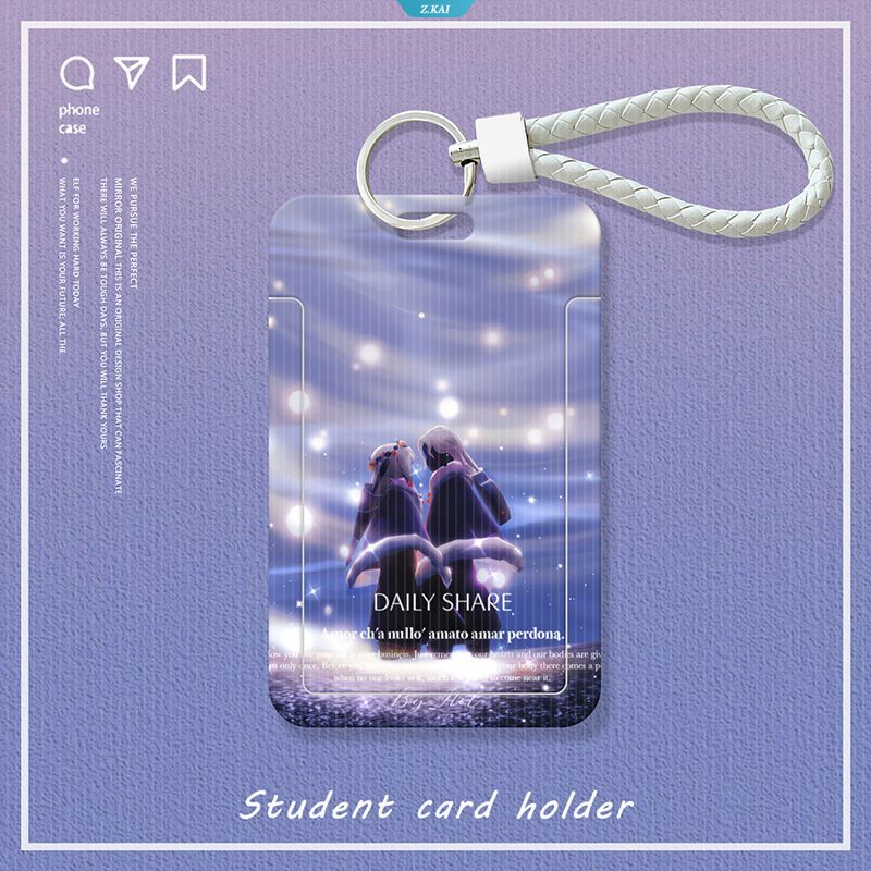 Vỏ Bảo Vệ Thẻ Sinh Viên Họa Tiết Bầu Trời Anime Kawaii Dễ Thương Sáng Tạo Có Dây Đeo Và Điều Khiển Truy Cập [Z