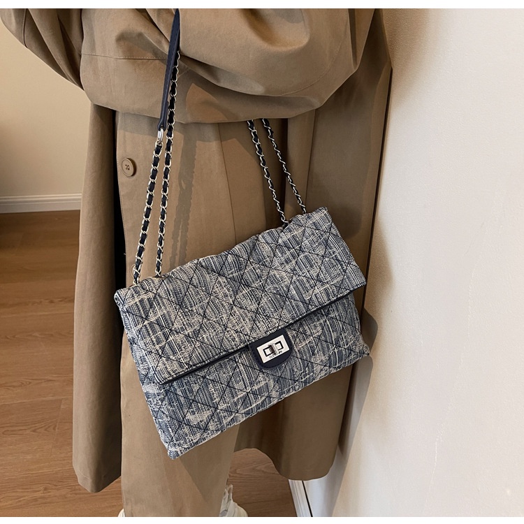 Túi Đeo Chéo Denim Họa Tiết Bông Tuyết Thời Trang 2023 Dành Cho Nữ