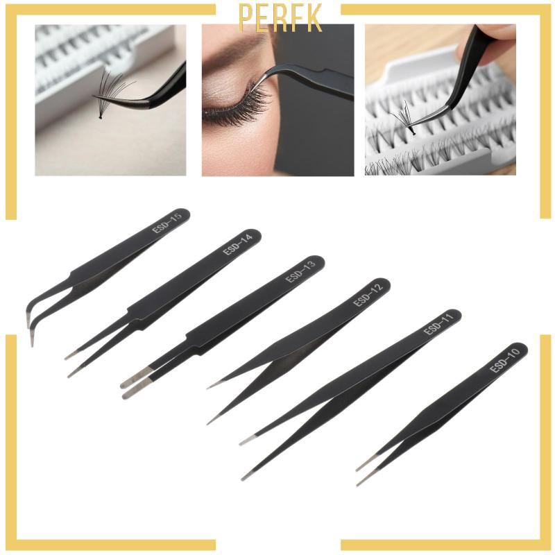 Set 6 Nhíp Gắp Bằng Thép Không Gỉ Chuyên Dụng Cho Thợ Sửa Chữa Điện