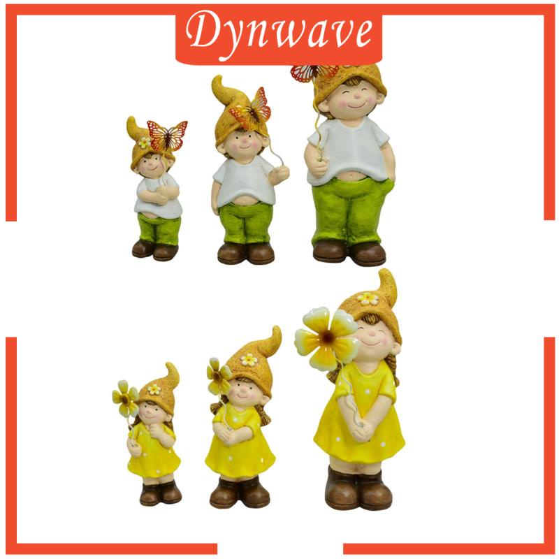Set 3 Bức Tượng Gnome Trang Trí Nghệ Thuật
