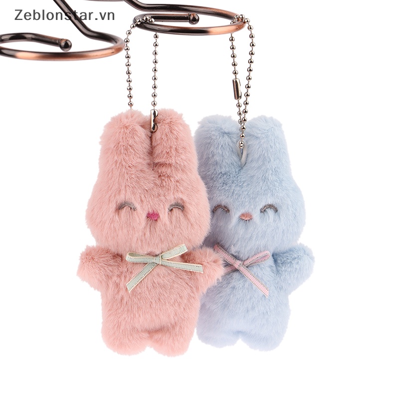 Móc Khóa Hình Thỏ Nhồi Bông Mềm Mại Dễ Thương