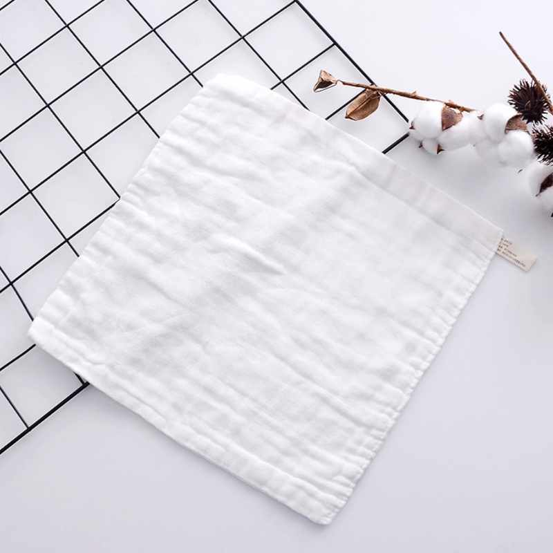 Khăn Tắm / Lau Mặt 6 Lớp Hình Vuông Nhỏ Mềm Mại Thấm Hút Nước Bọt Cho Bé