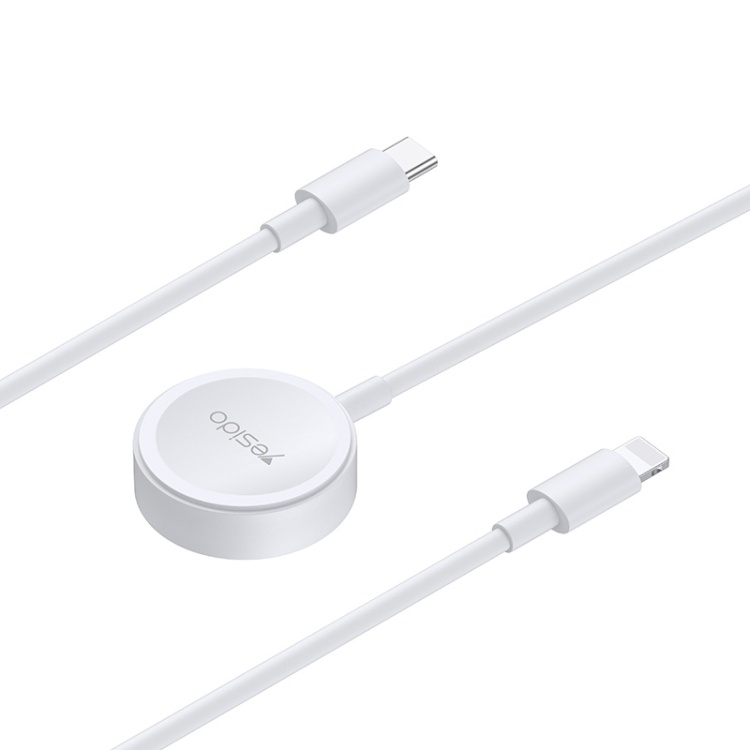 Mới Đế Sạc Từ Tính Không Dây yesido ca113 2 Trong 1 usb-c / type-c Sang 8 pin Cho Đồng Hồ Thông Minh apple watch