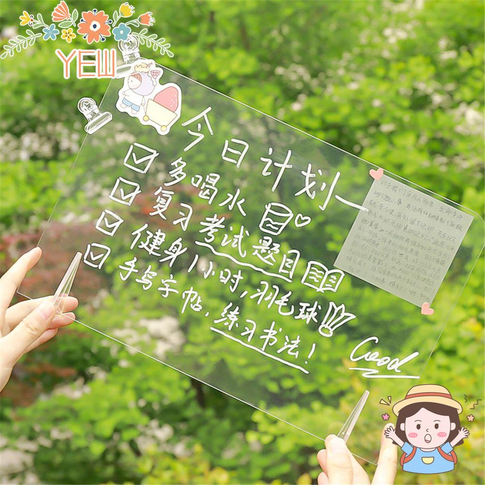 Bảng Ghi Chú Bằng Acrylic Trong Suốt Tiện Dụng Note