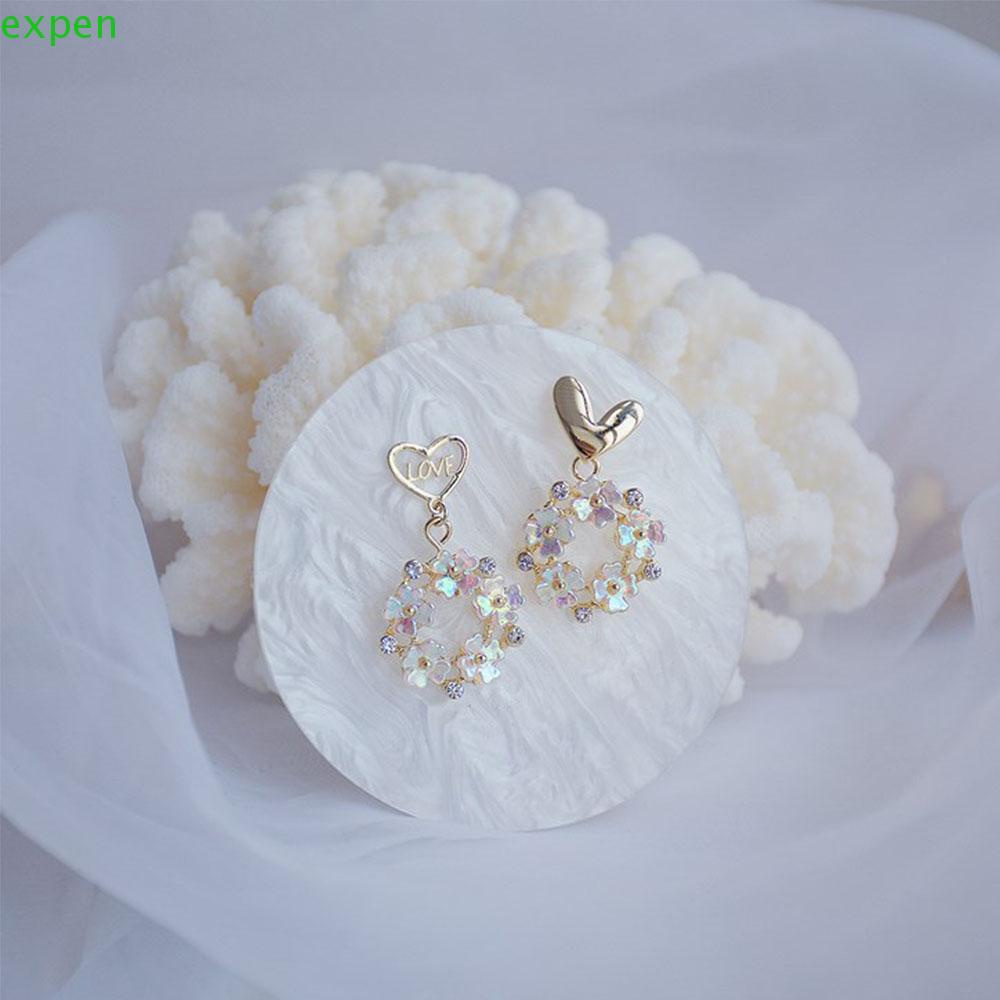 EXPEN Bông Tai Hình Trái Tim / Vỏ Sò / Hoa Xinh Xắn Thời Trang