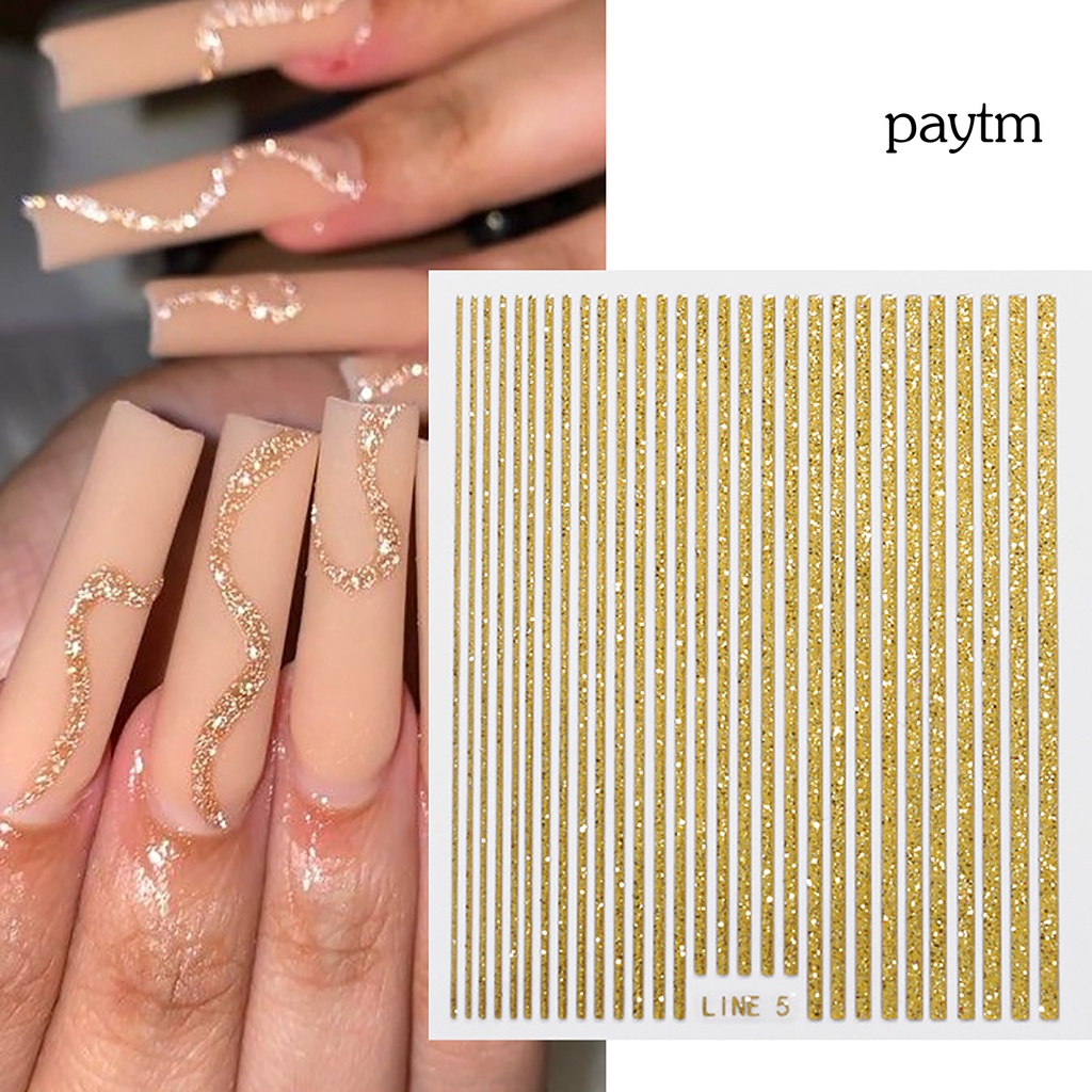 Miếng Dán Trang Trí Móng Tay Lấp Lánh Siêu Mỏng DIY