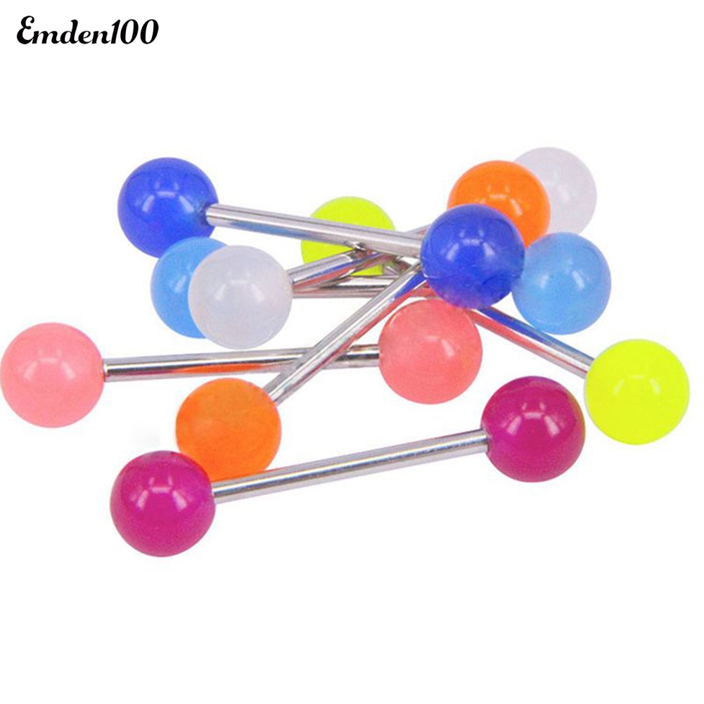 Bộ 10 Khuyên Xỏ Cơ Thể Dạ Quang Thời Trang