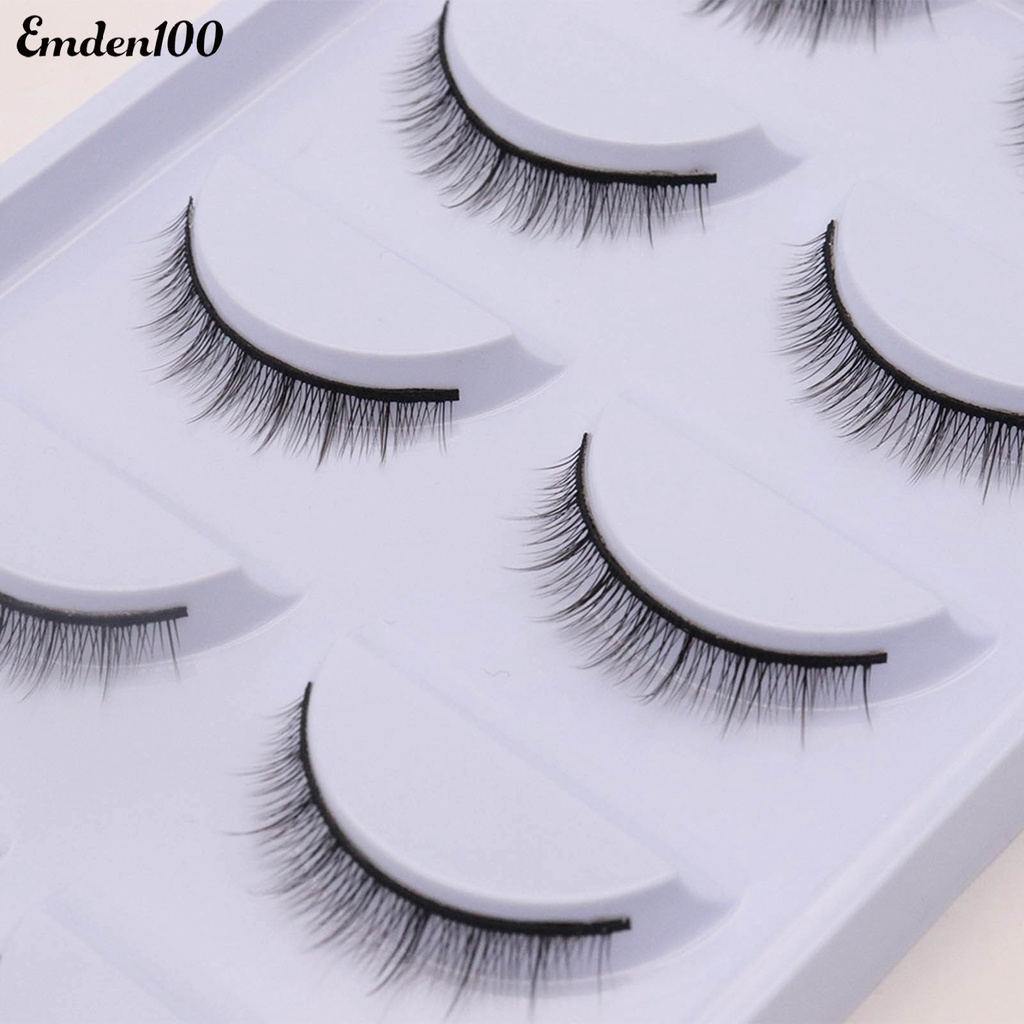 Hộp 5 Cặp Lông Mi Giả Ngắn Tự Nhiên Thoải Mái