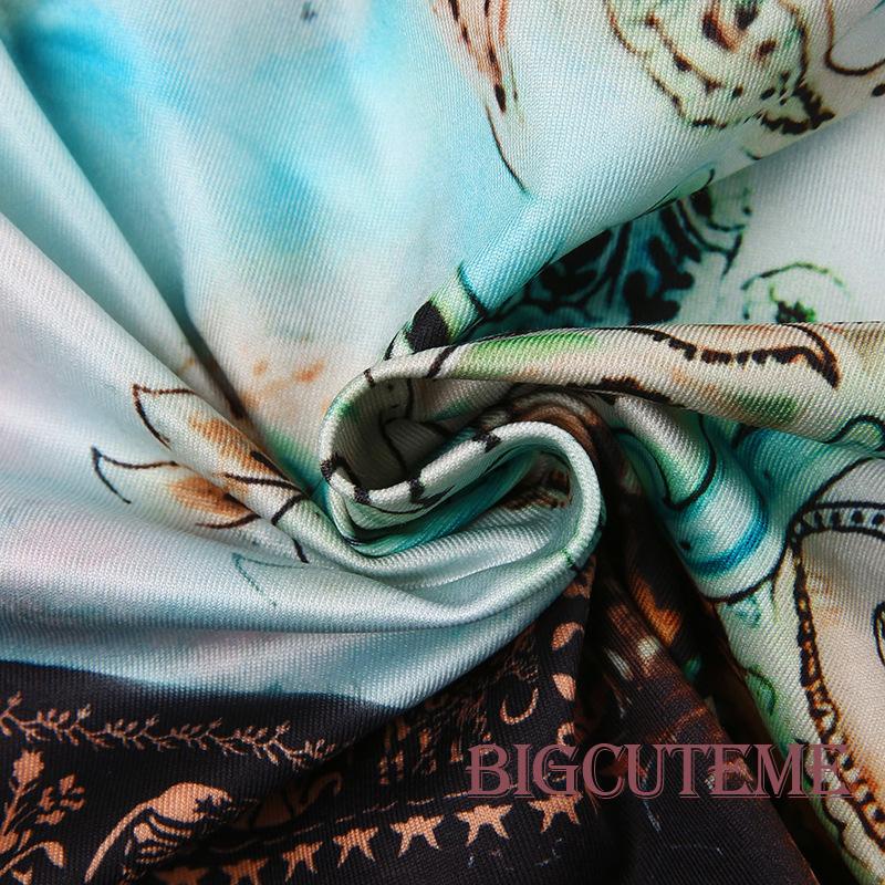 [] - Áo Croptop Hai Dây Hở Lưng In Họa Tiết Trừu Tượng Retro Mùa Hè Dành Cho Nữ Đi Club