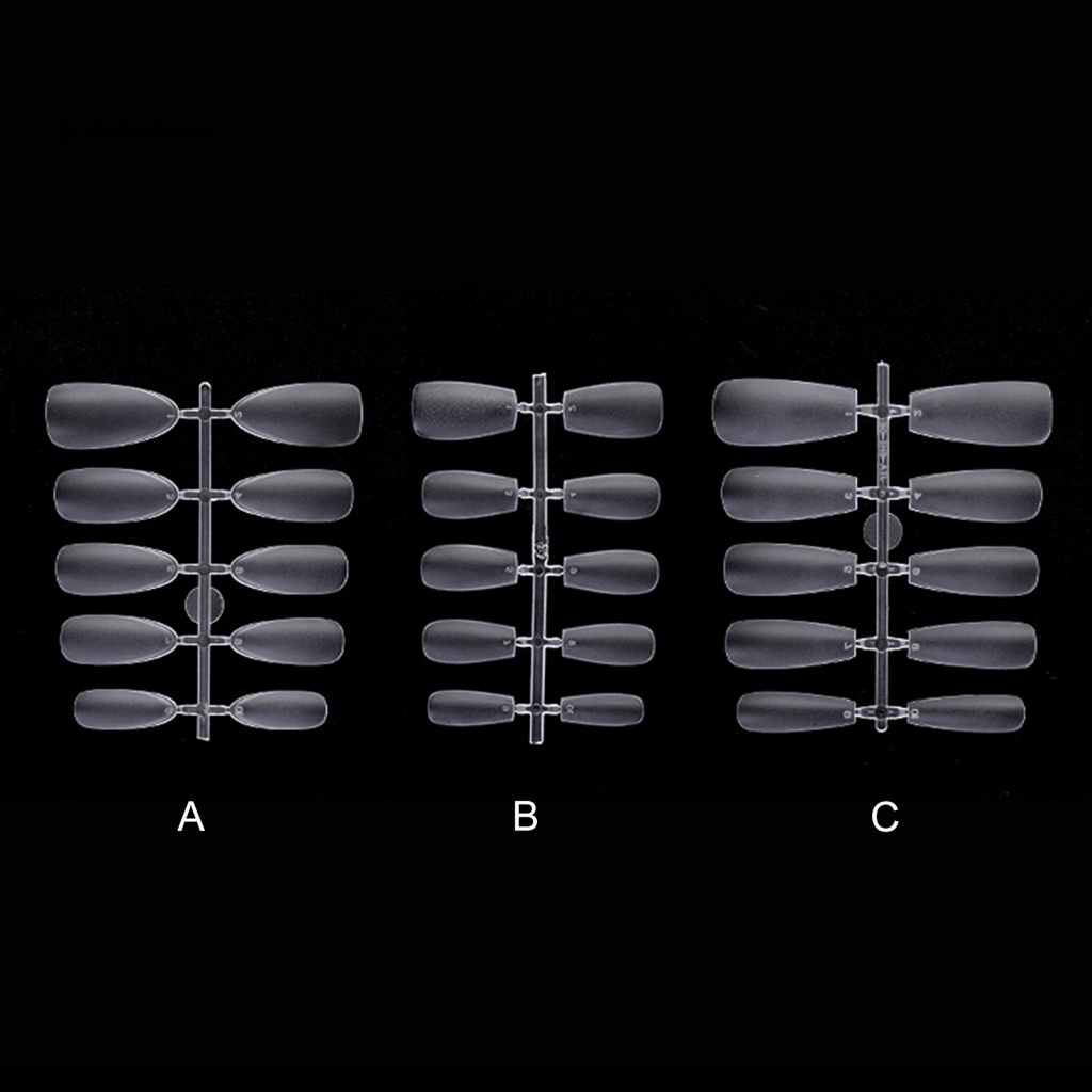 Bộ 100 Móng Tay Giả Che Phủ Toàn Diện Trong Suốt Siêu Nhẹ