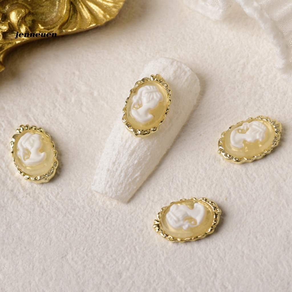 Set 10 Đầu Móng Tay Giả 3D Màu Tối Cho Salon