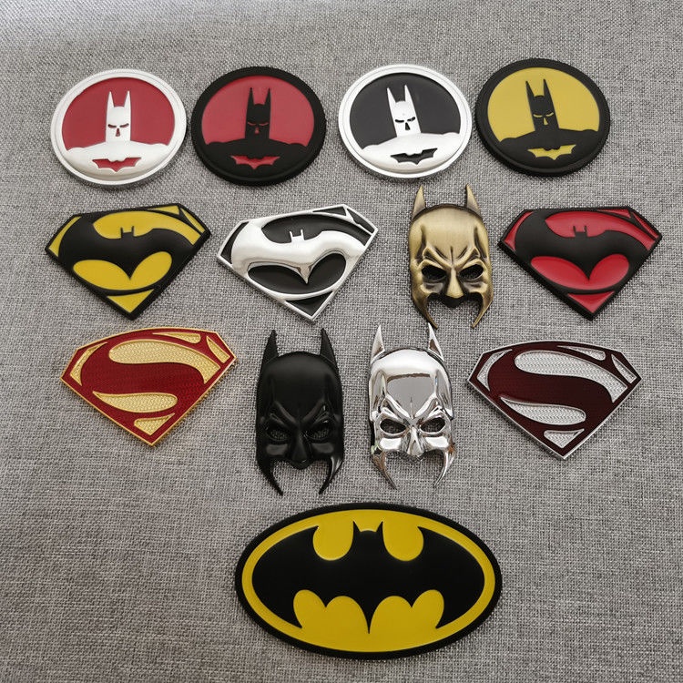 Logo xe hơi batman độc đáo đã sửa đổi batman body car sticker logo phía sau nhãn dán kim loại phía sau đuôi xe sửa đổi logo