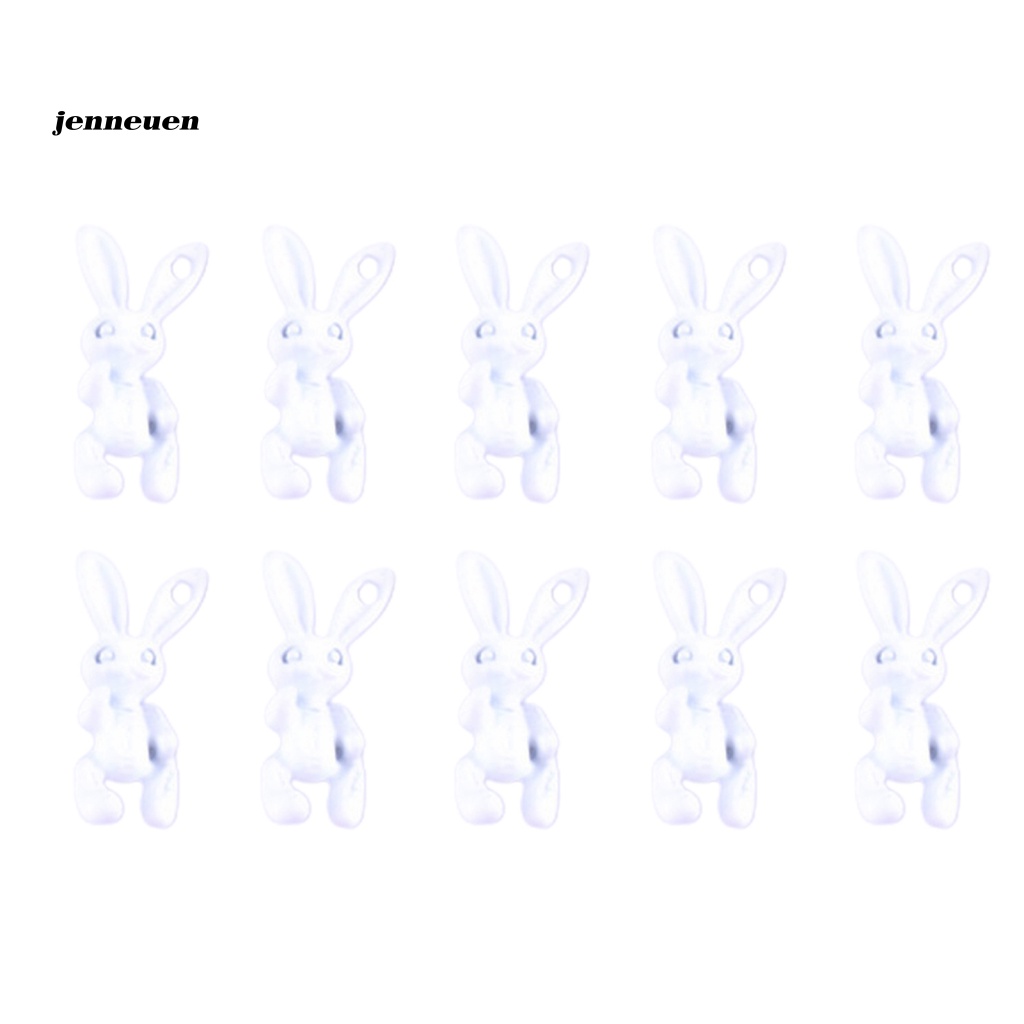 Bộ 10 Phụ Kiện Trang Trí Móng Tay Hình Thỏ Kinh Dị Bằng Hợp Kim Kẽm Chống Phai