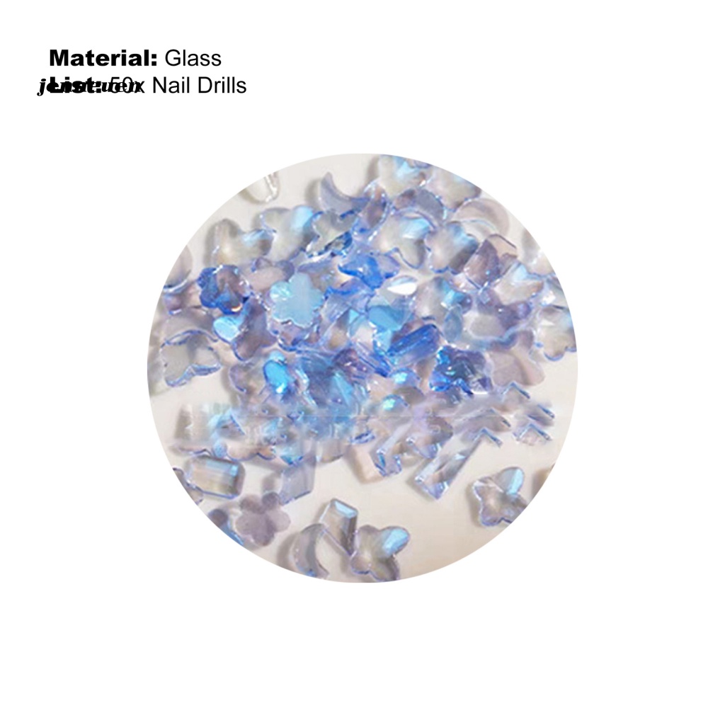 Set 50 Phụ Kiện Trang Trí Móng Tay 3D Màu Sắc Tươi Sáng