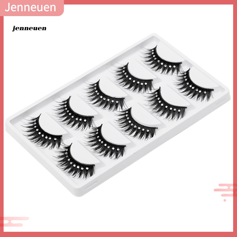 Lông Mi Giả Dày Và Dài Tự Nhiên Đính Đá Lấp Lánh