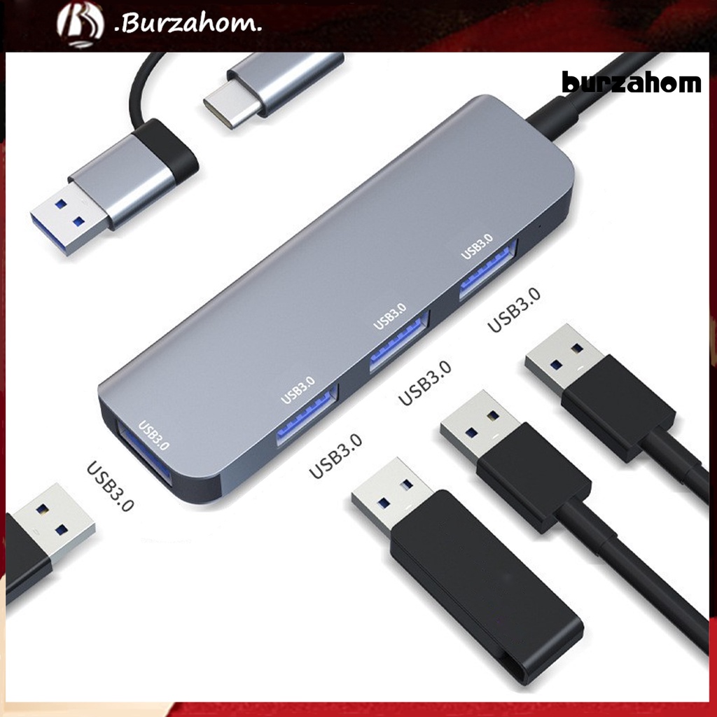 Bộ Chia 4 Cổng USB 3.0 / Type-C Sang USB 3.0 + USB 2.0 Tốc Độ Cao Cho MacBook
