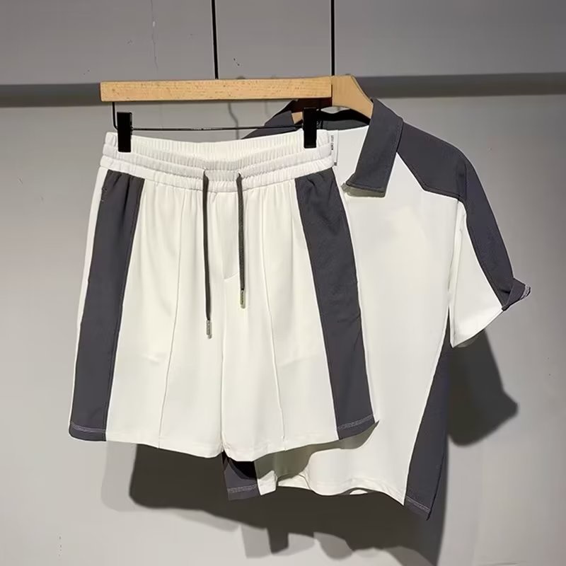 Bộ Áo Thun polo Ngắn Tay Phối Quần Short Thời Trang Cao Cấp Cho Nam