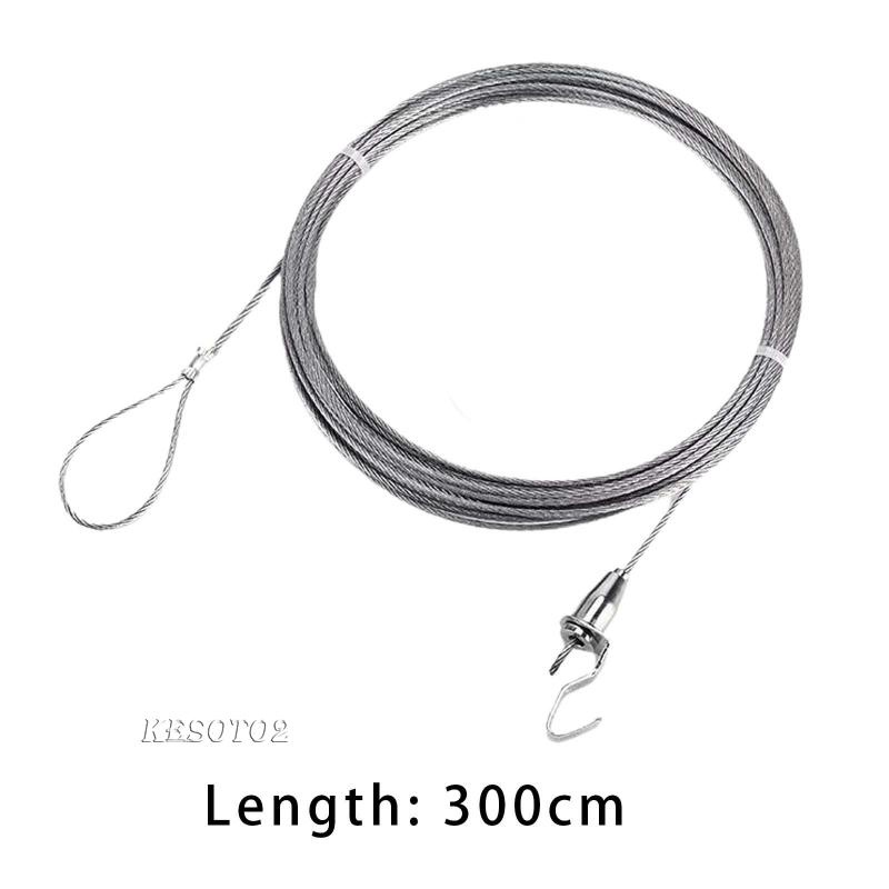 Dây Phơi Quần Áo / Trong Nhà / Ngoài Trời Bằng Thép Không Gỉ Kèm Hệ Thống Siết Chặt