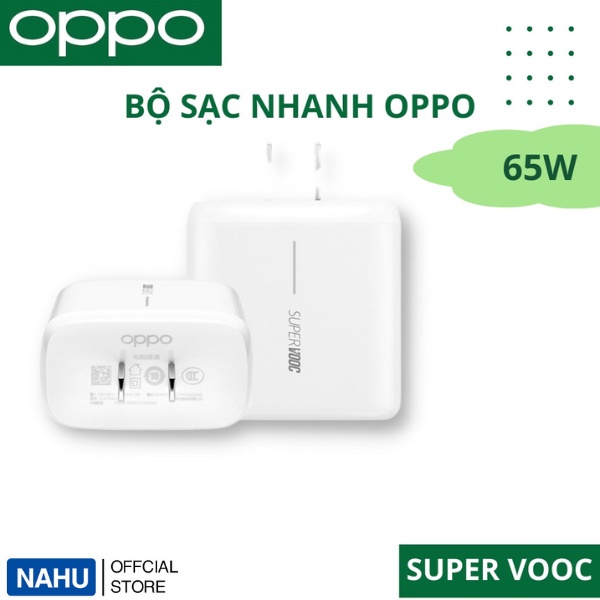 Bộ Sạc Type C PD 65W - SUPER VOOC 2.0 Oppo Find X2,Reno5,Realme 7 Pro,Reno4 Pro,Reno6 Chính Hãng LC DESIGN