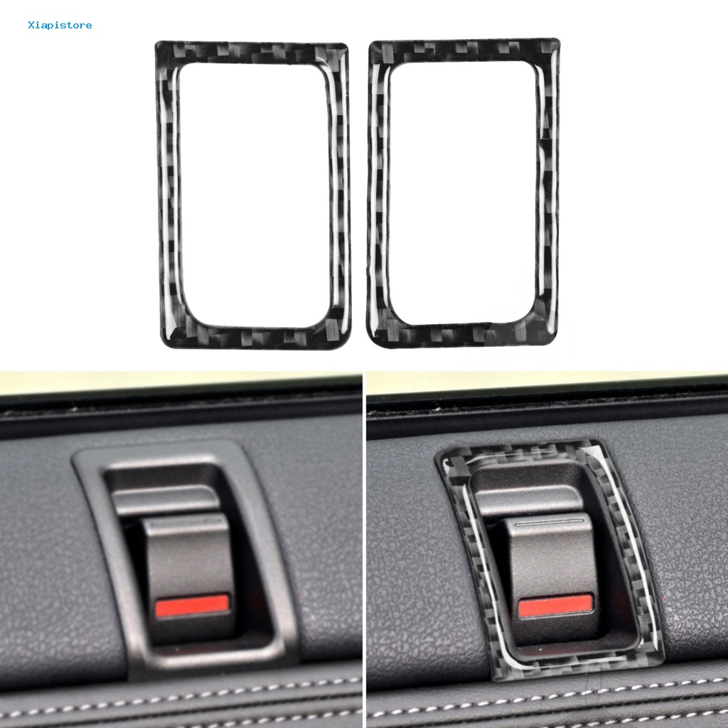 Bộ 2 Viền Bọc Nút Khóa Cửa Xe Hơi Bằng Sợi Carbon Cho Nissan GTR R35 2008-2020