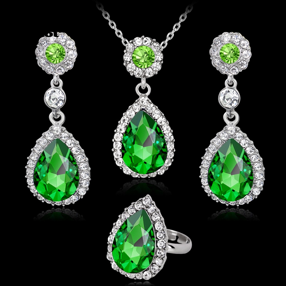 Bộ Trang Sức Đính Đá Thời Trang Dành Cho Nữ