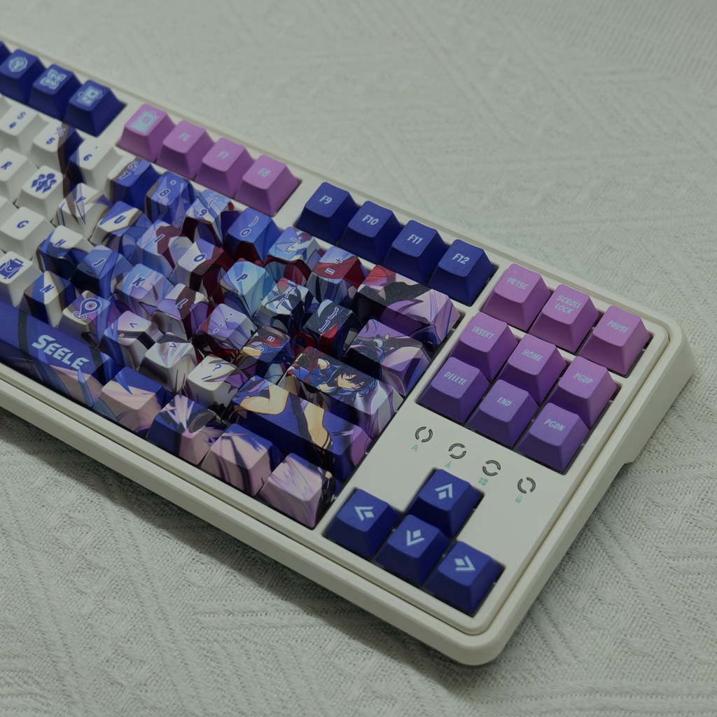 132 Phím Seele Keycaps Cherry Profile Honkai Star Rail Anime PBT Dye Sub Cơ Keycap